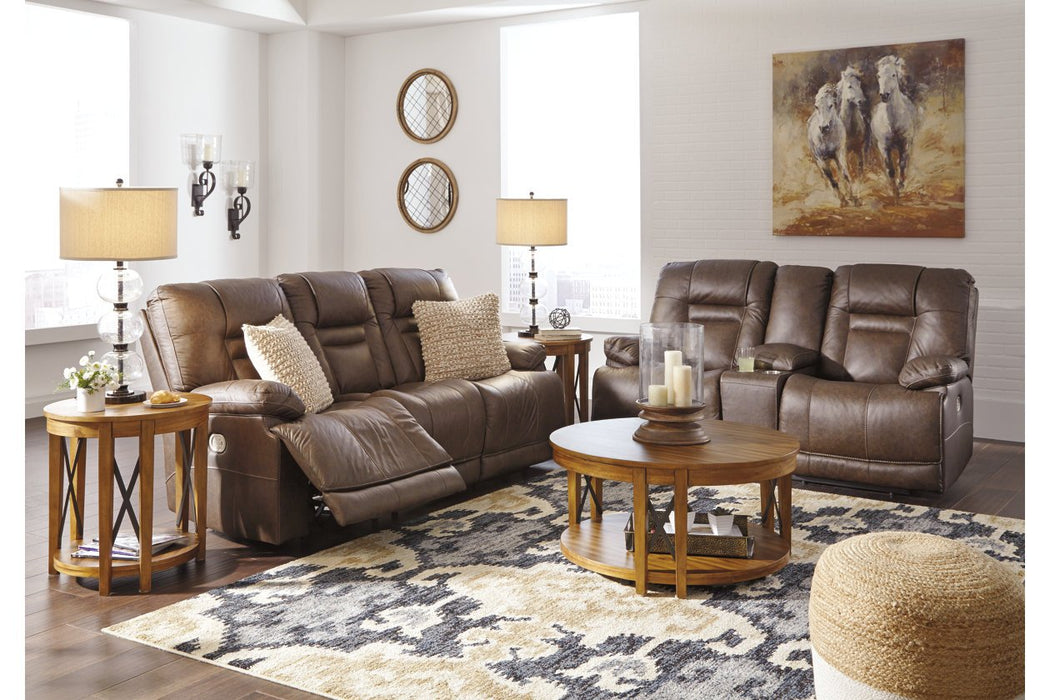 Wurstrow Umber Power Reclining Loveseat - Lara Furniture