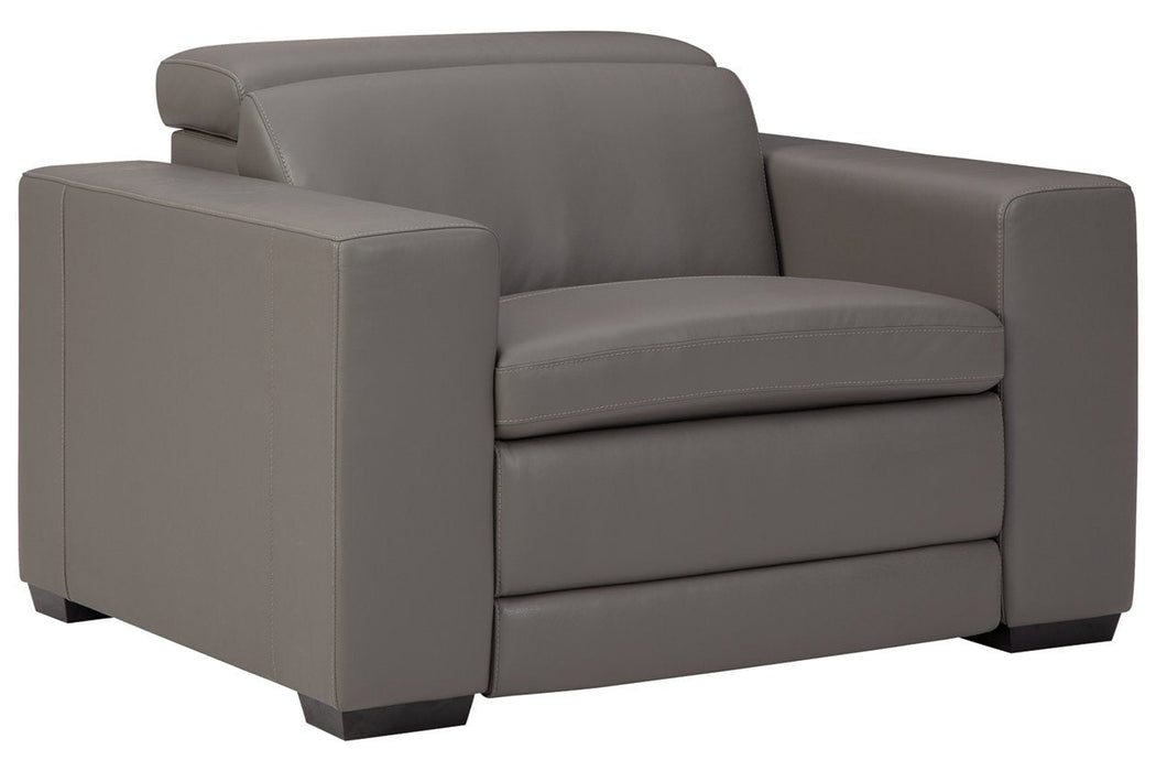 Texline Gray Power Recliner - Lara Furniture