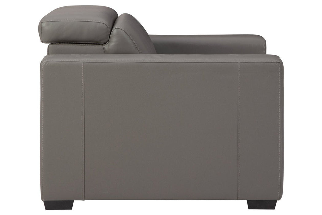 Texline Gray Power Recliner - Lara Furniture