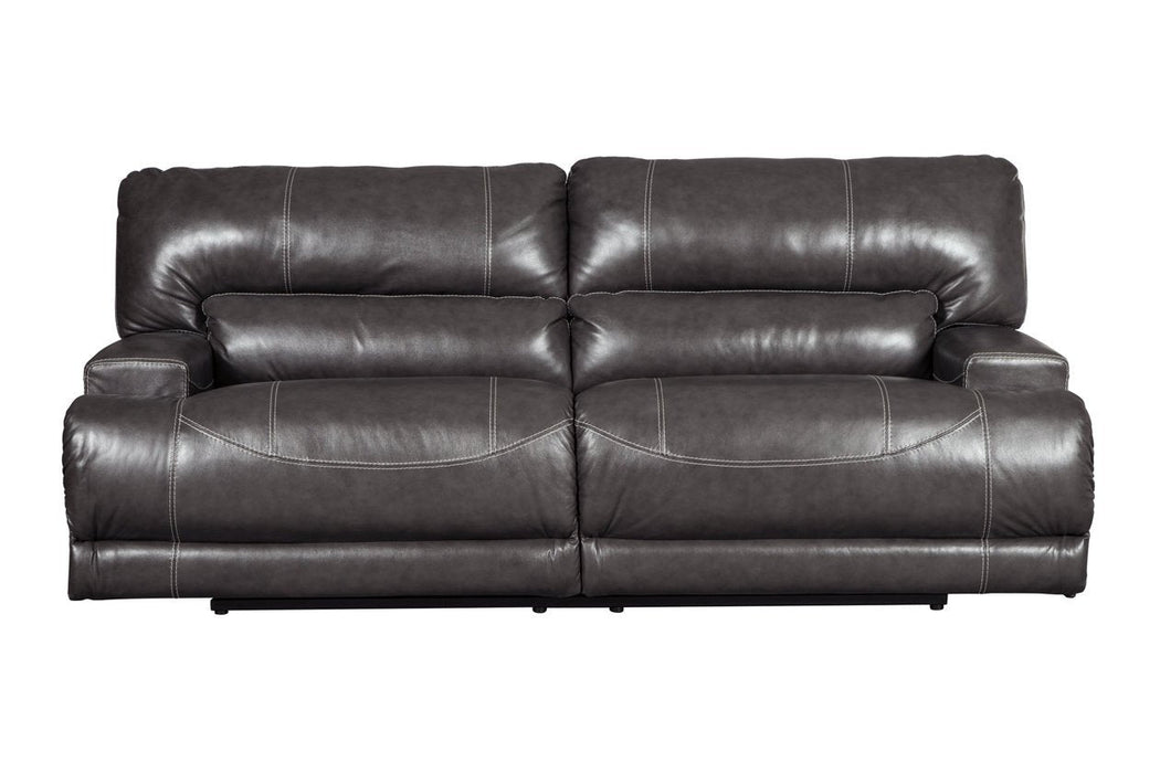 McCaskill Gray Reclining Sofa - Lara Furniture