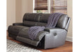 McCaskill Gray Reclining Sofa - Lara Furniture