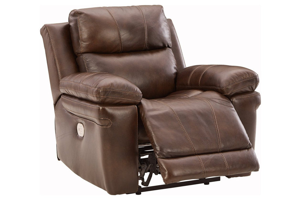 Edmar Chocolate Power Recliner - Lara Furniture