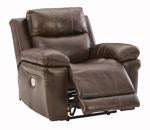 Edmar Chocolate Power Recliner - Lara Furniture