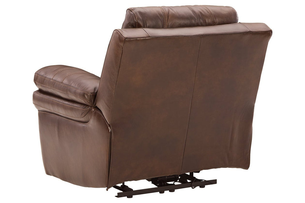 Edmar Chocolate Power Recliner - Lara Furniture