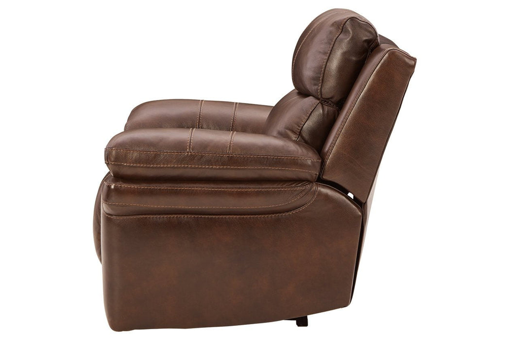 Edmar Chocolate Power Recliner - Lara Furniture