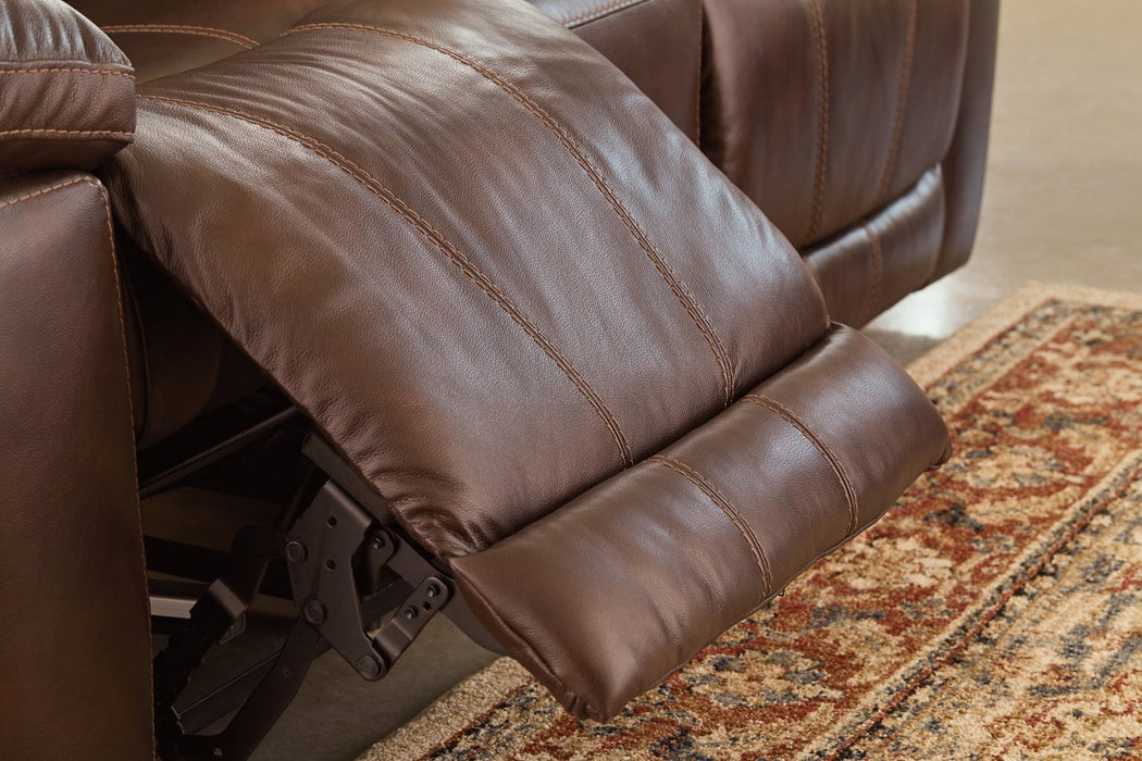 Edmar Chocolate Power Recliner - Lara Furniture