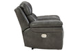 Edmar Charcoal Power Recliner - Lara Furniture