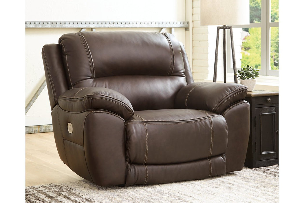 Dunleith Chocolate Power Recliner - Lara Furniture