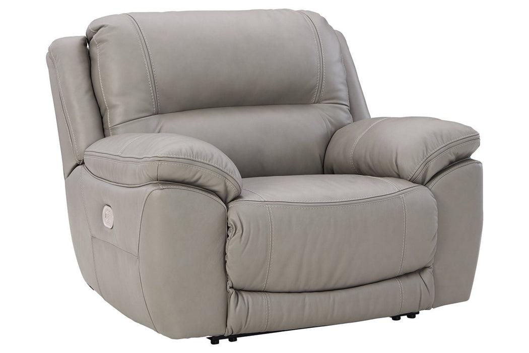 Dunleith Gray Power Recliner - Lara Furniture