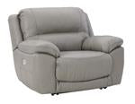 Dunleith Gray Power Recliner - Lara Furniture