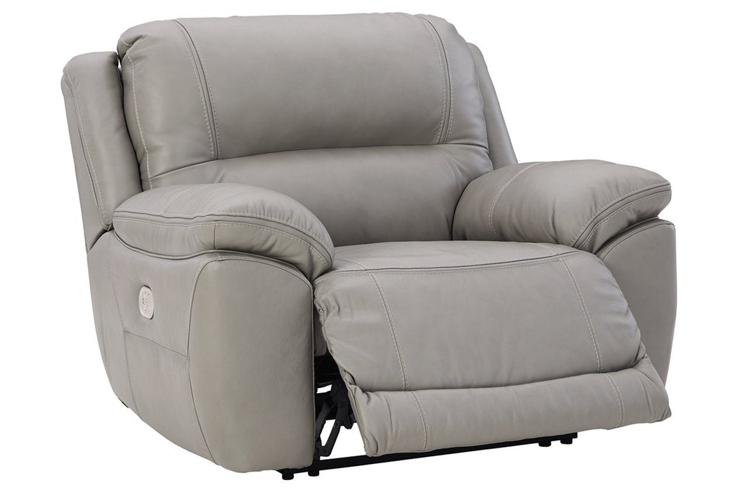 Dunleith Gray Power Recliner - Lara Furniture