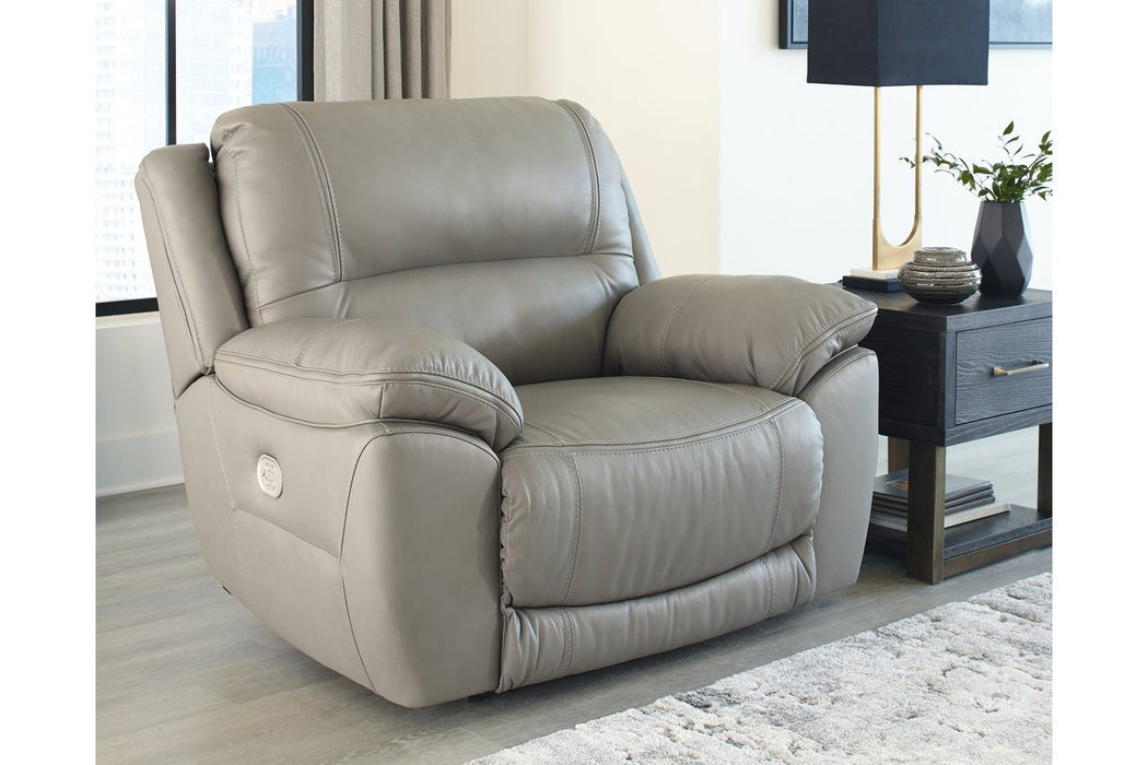 Dunleith Gray Power Recliner - Lara Furniture