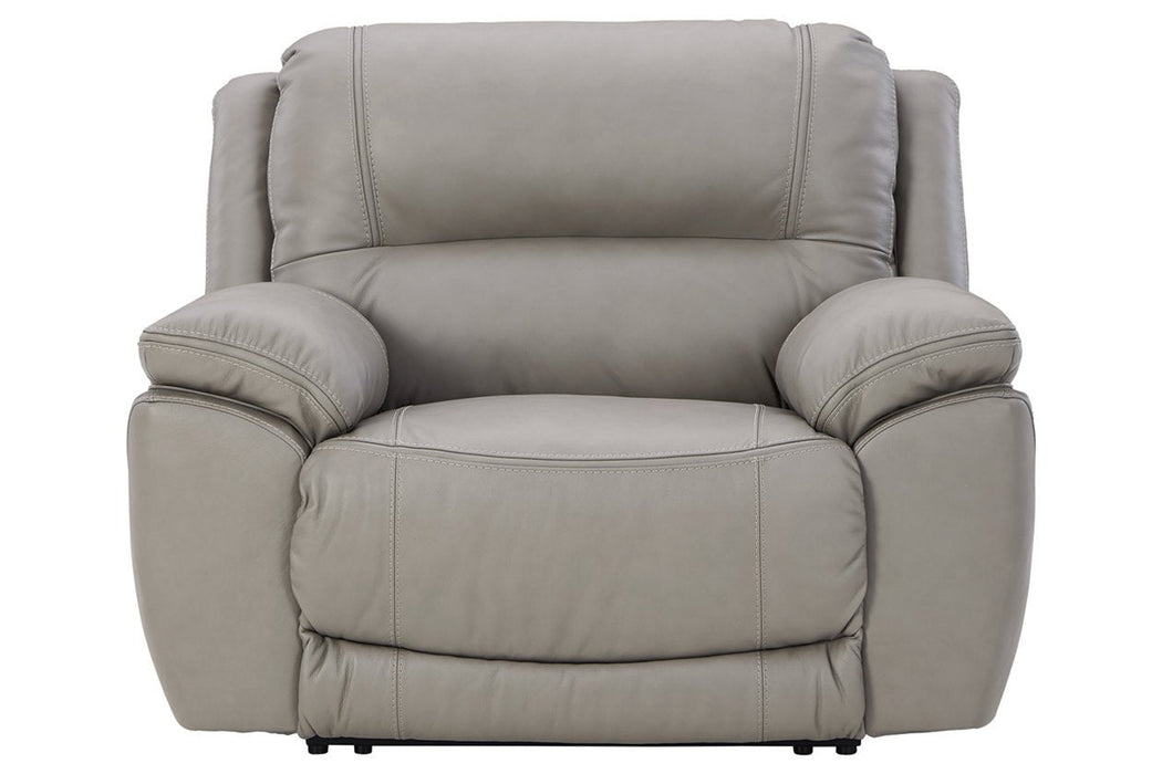 Dunleith Gray Power Recliner - Lara Furniture