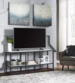 Donnesta Gray/Black 65" TV Stand - Lara Furniture