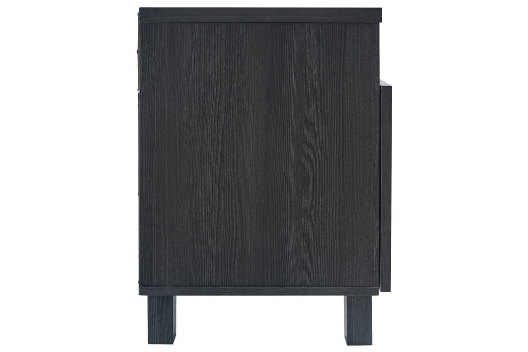 Yarlow Black 70" TV Stand - Lara Furniture