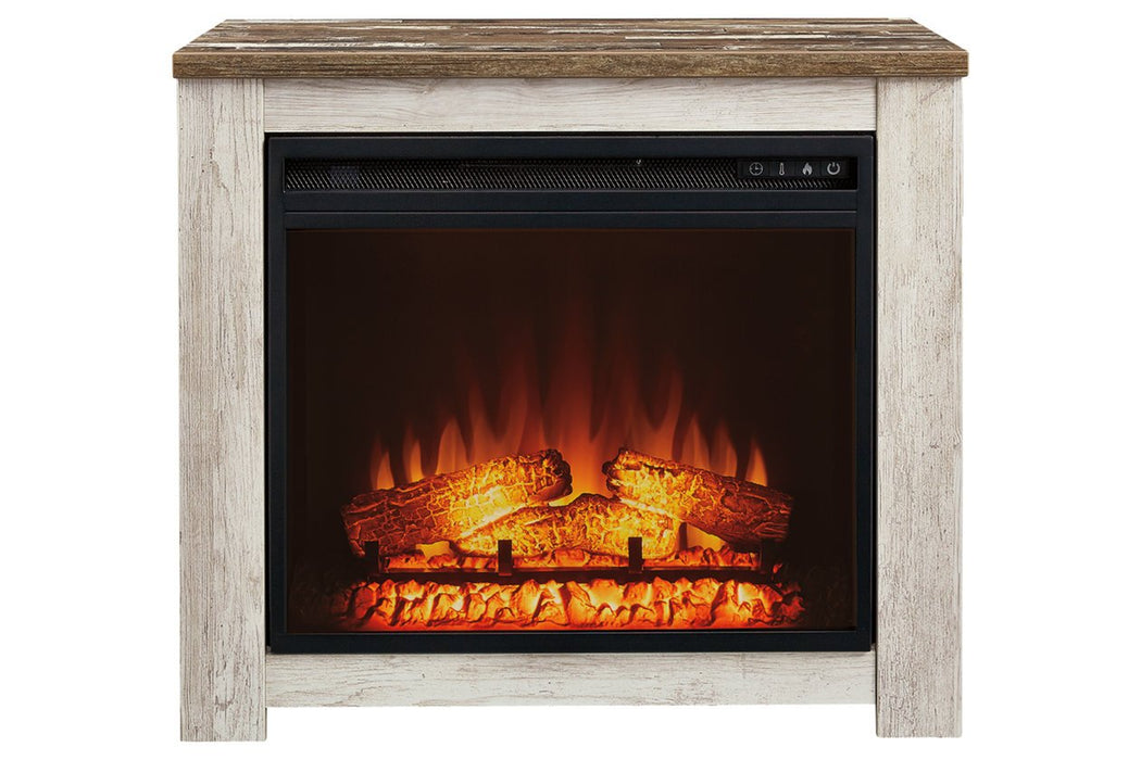 Willowton Whitewash Fireplace Mantel - Lara Furniture