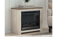 Willowton Whitewash Fireplace Mantel - Lara Furniture