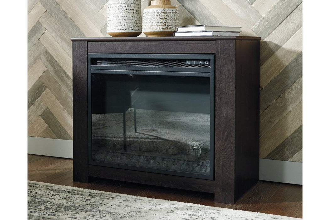 Harlinton Black Fireplace Mantel - Lara Furniture