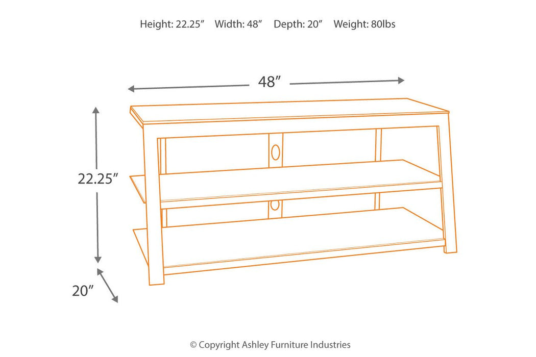 Rollynx Black 48" TV Stand - Lara Furniture