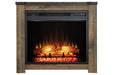 Trinell Brown Fireplace Mantel - Lara Furniture