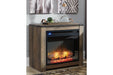 Trinell Brown Fireplace Mantel - Lara Furniture