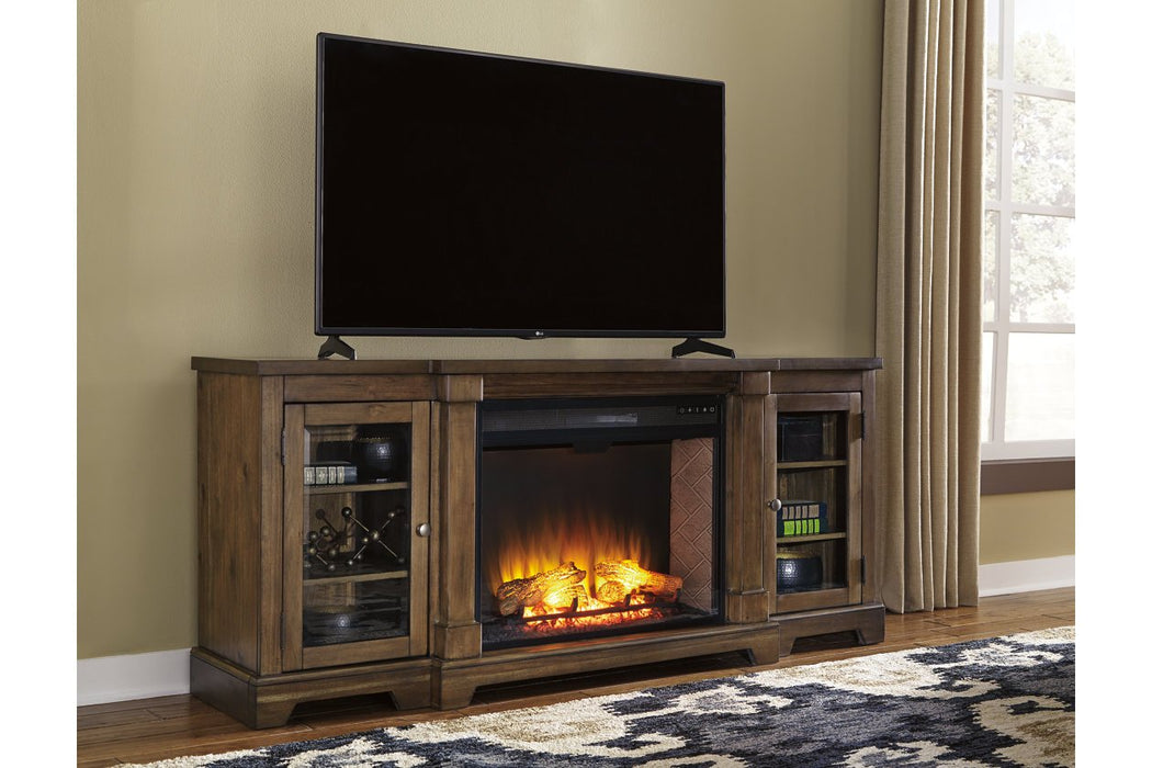 Flynnter Medium Brown 75" TV Stand - Lara Furniture