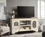 Realyn Chipped White 74" TV Stand - Lara Furniture