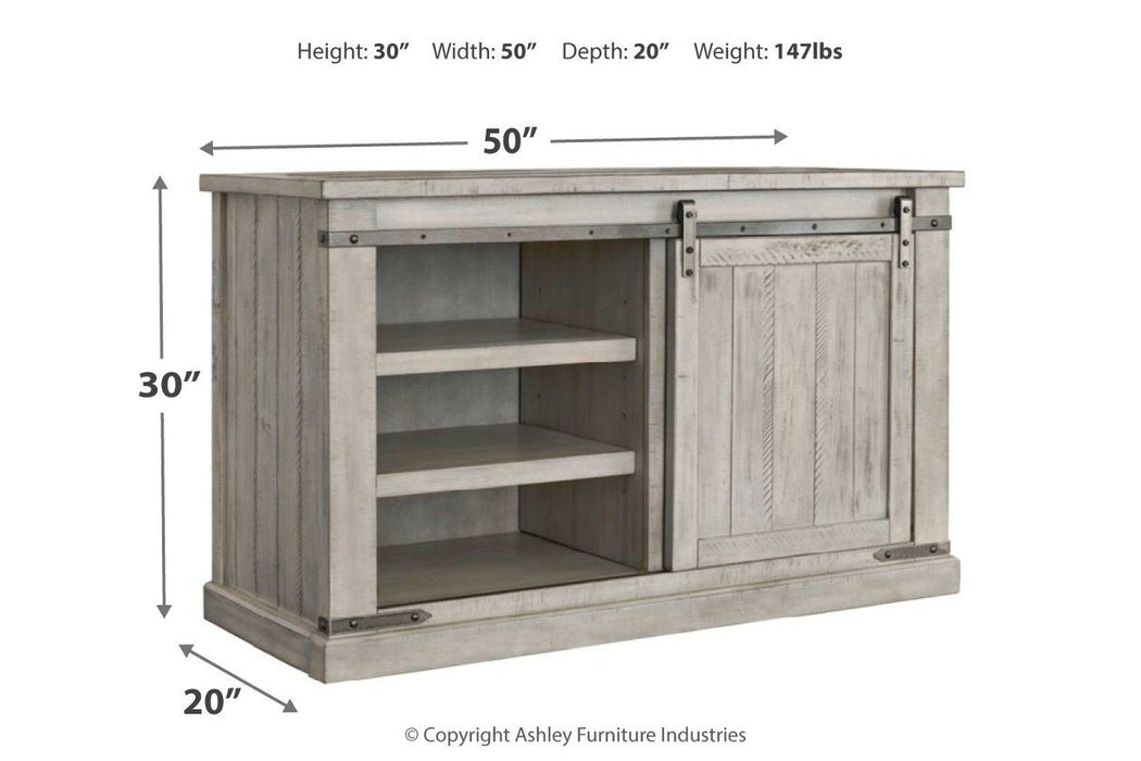 Carynhurst Whitewash 50" TV Stand - Lara Furniture