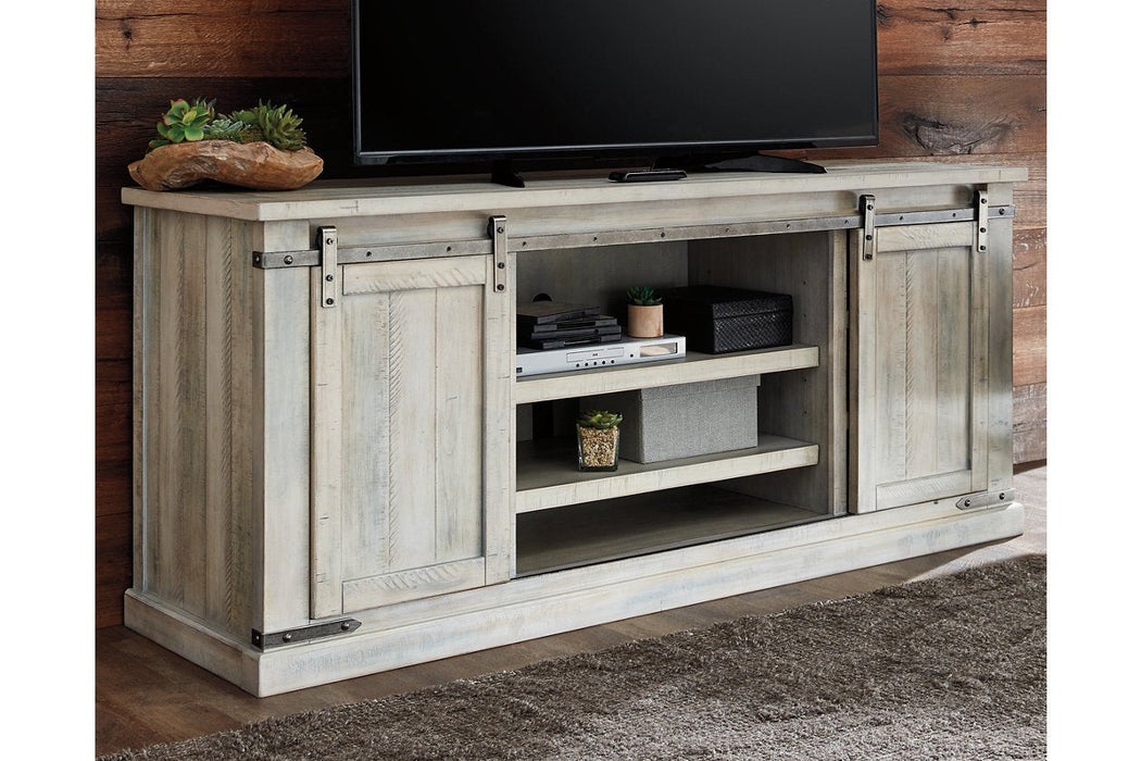 Carynhurst Whitewash 70" TV Stand - Lara Furniture