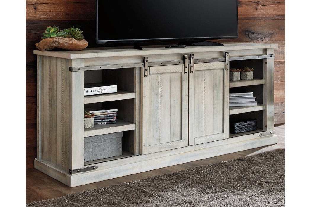 Carynhurst Whitewash 70" TV Stand - Lara Furniture