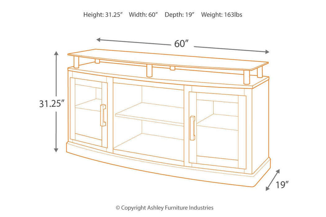 Chanceen Dark Brown 60" TV Stand - Lara Furniture