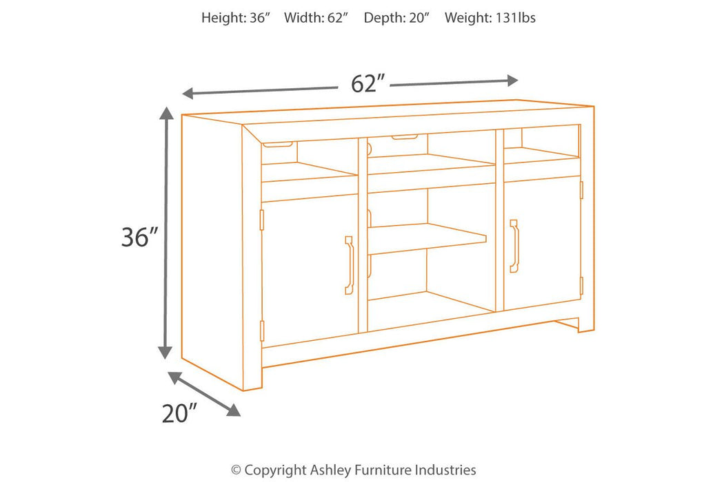 Sommerford Brown 62" TV Stand - Lara Furniture