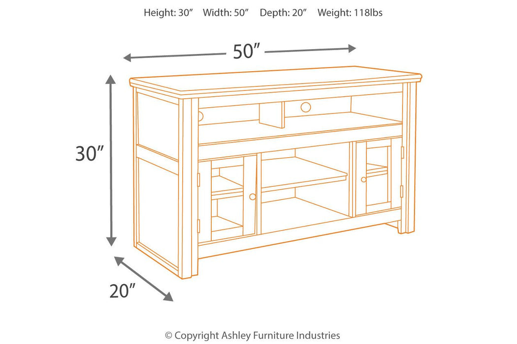 Harpan Reddish Brown 50" TV Stand - Lara Furniture