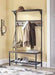 Bevinfield Brown/Black Hall Tree with Storage Bench - Lara Furniture