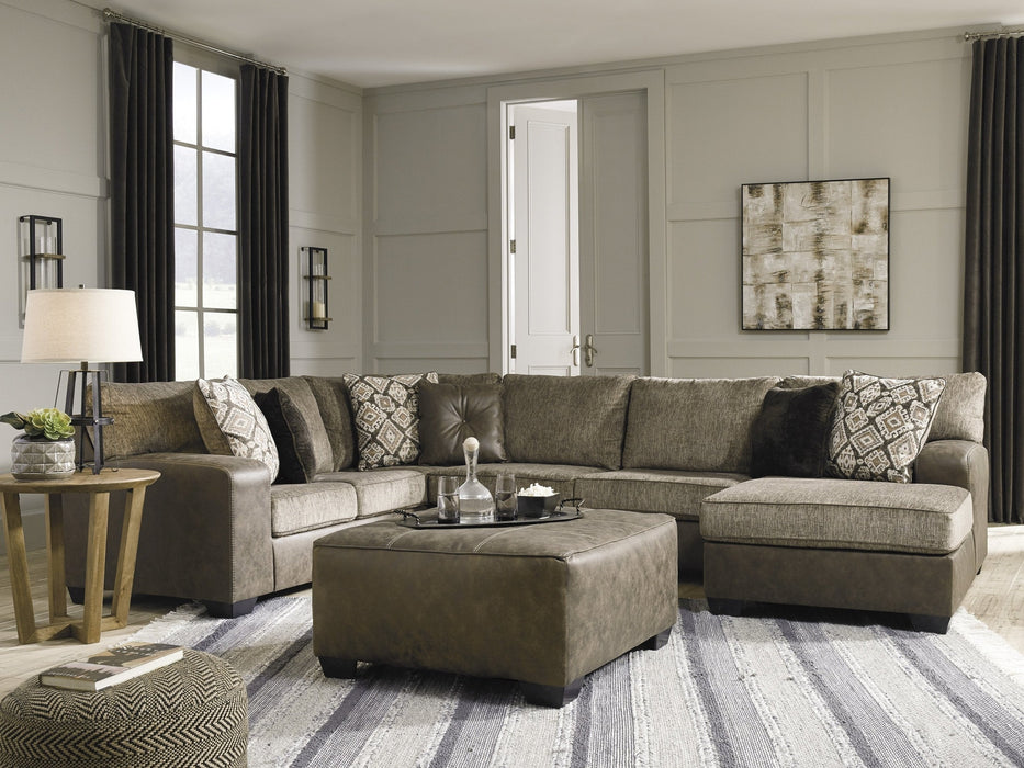 Abalone Chocolate RAF Sectional - Lara Furniture