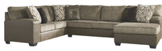 Abalone Chocolate RAF Sectional - Lara Furniture