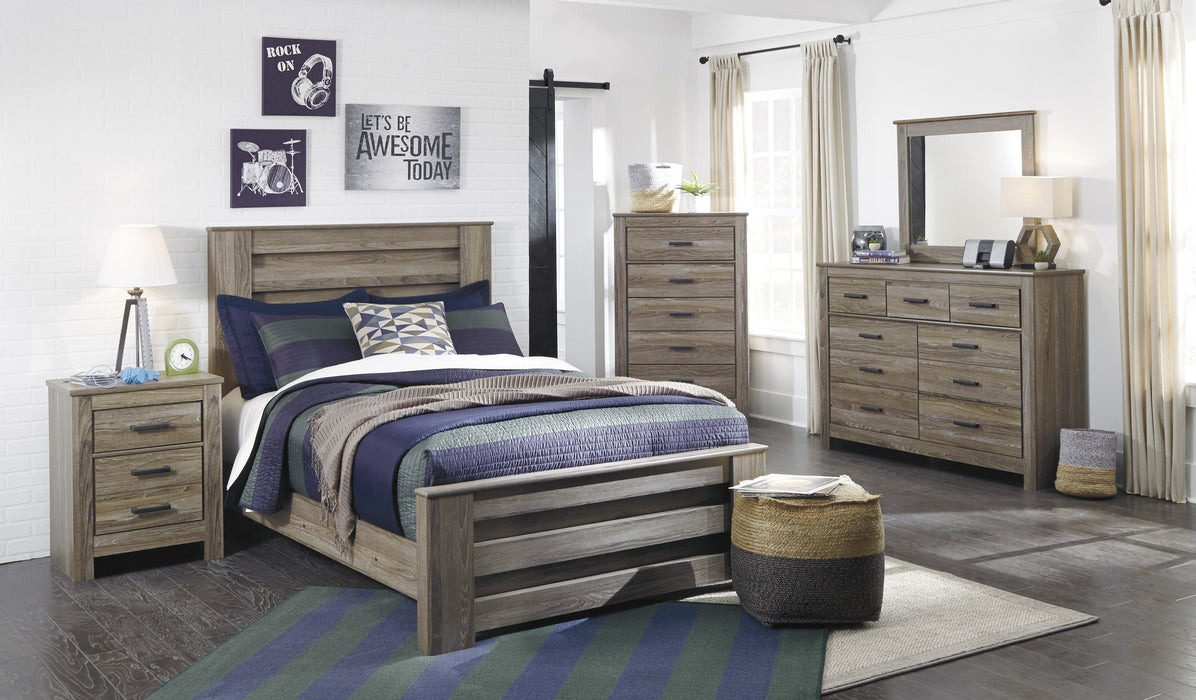 Zelen Warm Gray Panel Youth Bedroom Set