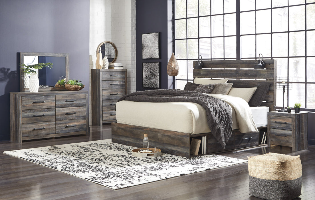 Drystan Brown Storage Platform Bedroom Set